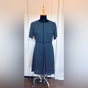 Banana Republic Navy and White Midi Dress